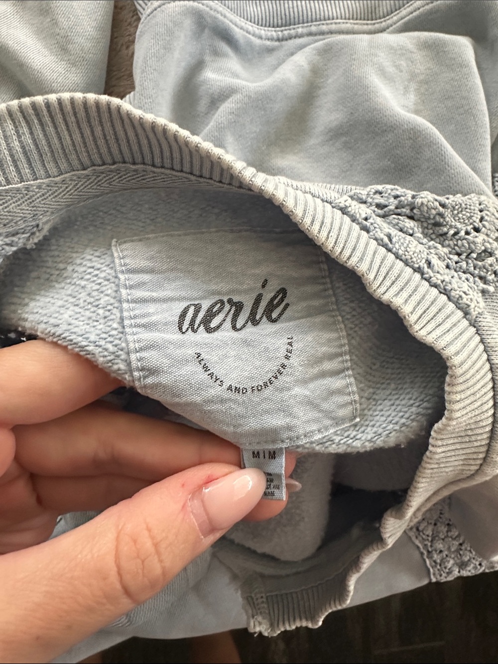 aerie Light Blue Women's Two-Piece sweat Set - Picture 2 of 5